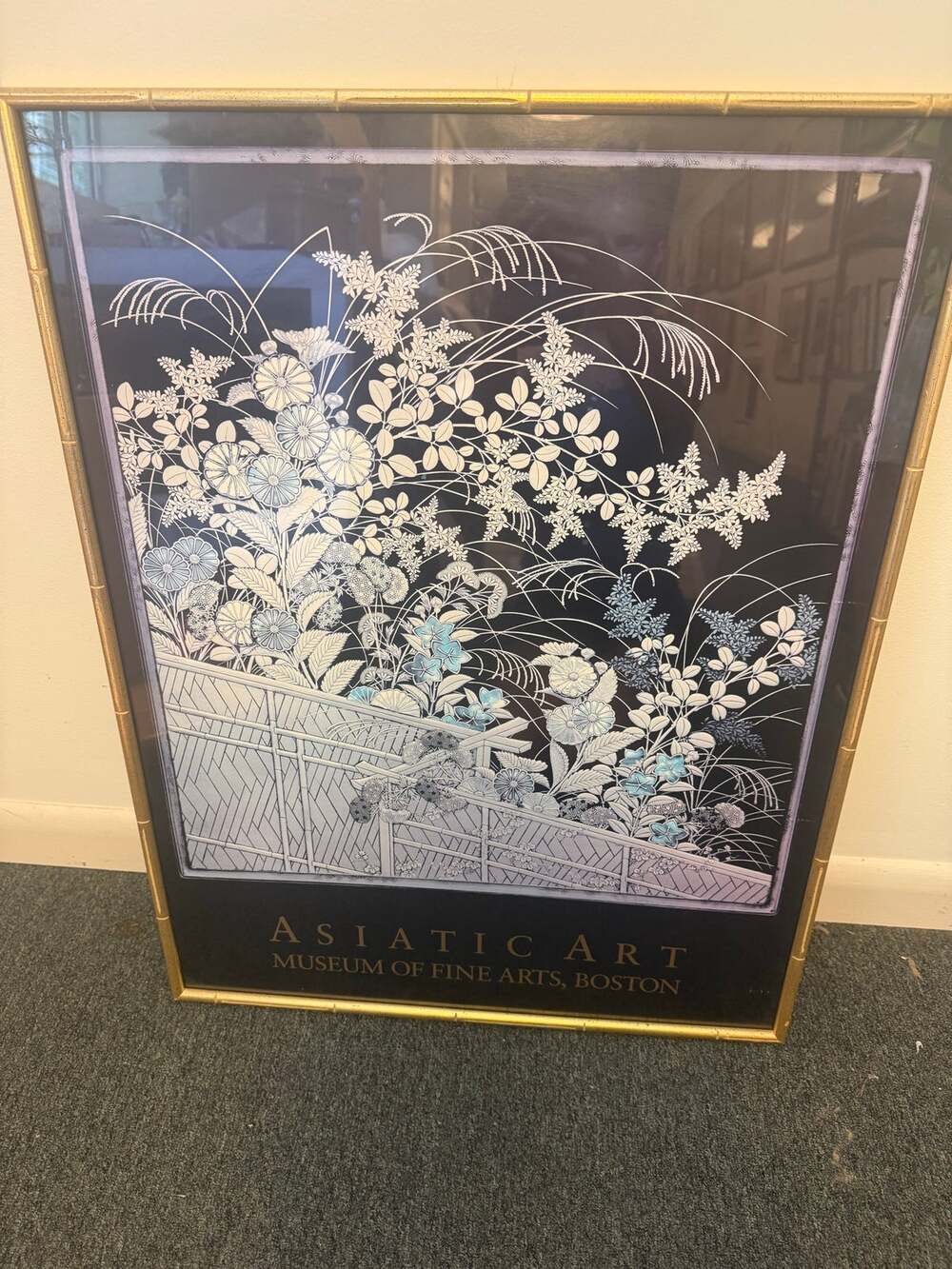 Vintage Museum of Fine Arts, Boston Exhibition Poster Asiatic Art  30.5X23.5"